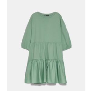 ZARA olive green dress